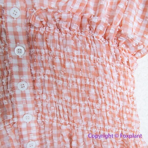 En Saison Caldera A-Line Gingham Print Midi Dress, size S - Picture 6 of 16